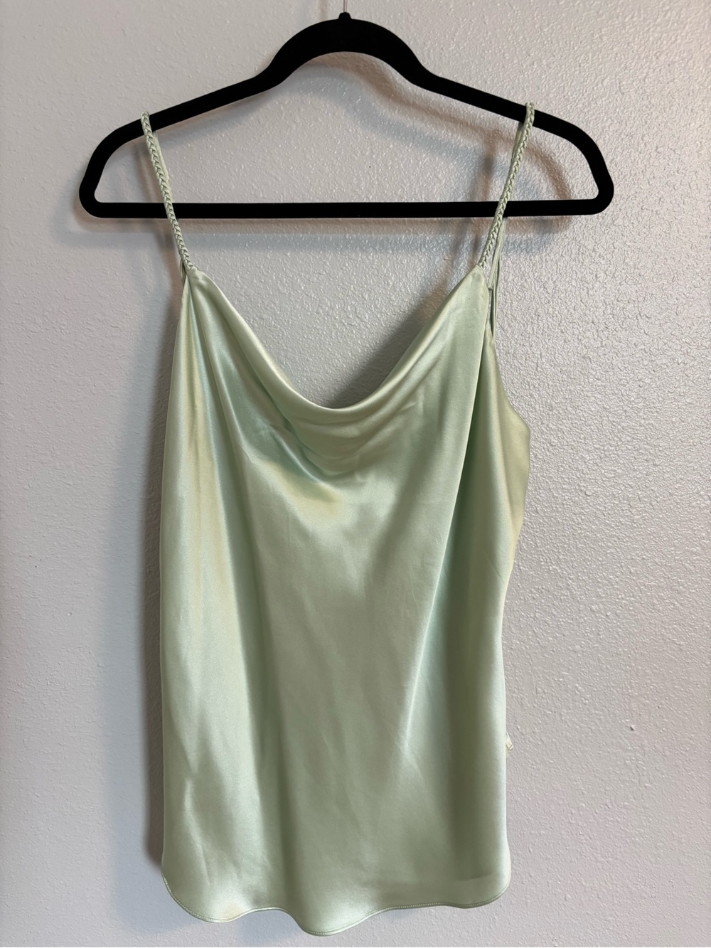 Cing a sept 100% Silk Braided Marta Camisole — celadon